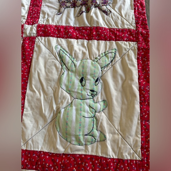Vintage Handmade Custom Made Baby Animal Quilt Blanket Retro 45”x60” - Picture 7 of 16